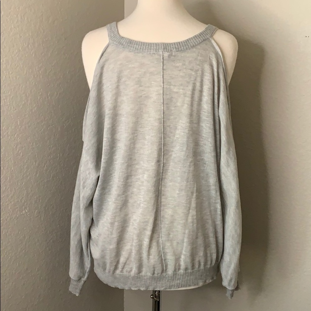 COTTON EMPORIUM grey open shoulder sweater - Picture 5 of 9